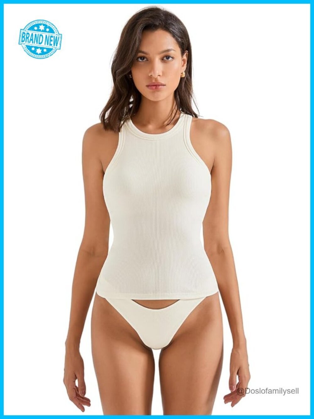 Buttery Soft Ribbed Tank Top with Removable Pads - Racerback